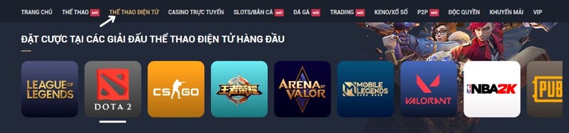 hướng dẫn cá cược dota 2 m88 chuẩn trong 3 bước 4 chọn dota 2 tại tf gaming m88