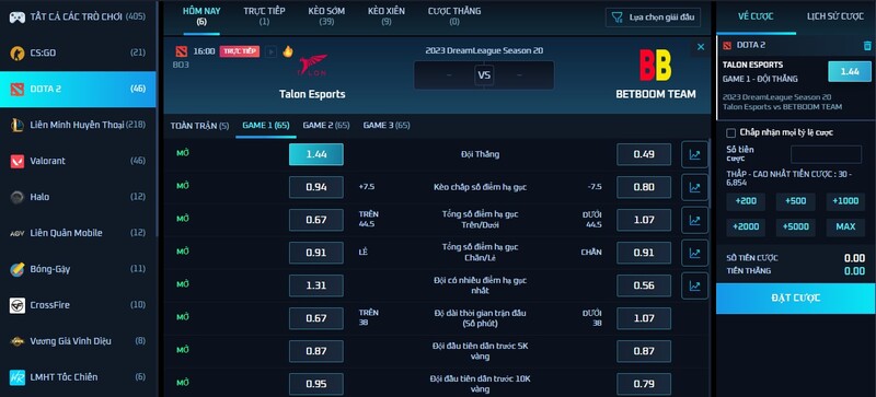 hướng dẫn cá cược dota 2 m88 chuẩn trong 3 bước 6 tiến hành đặt cược dota 2 tại m88