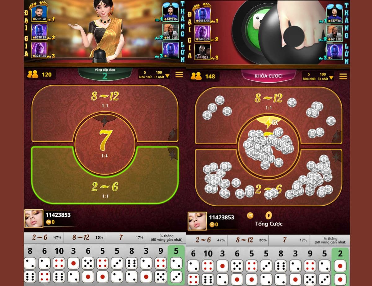 hướng dẫn cách chơi 7 up 7 down m88 chi tiết 3 đặt cược vào game 7 up 7 down m88