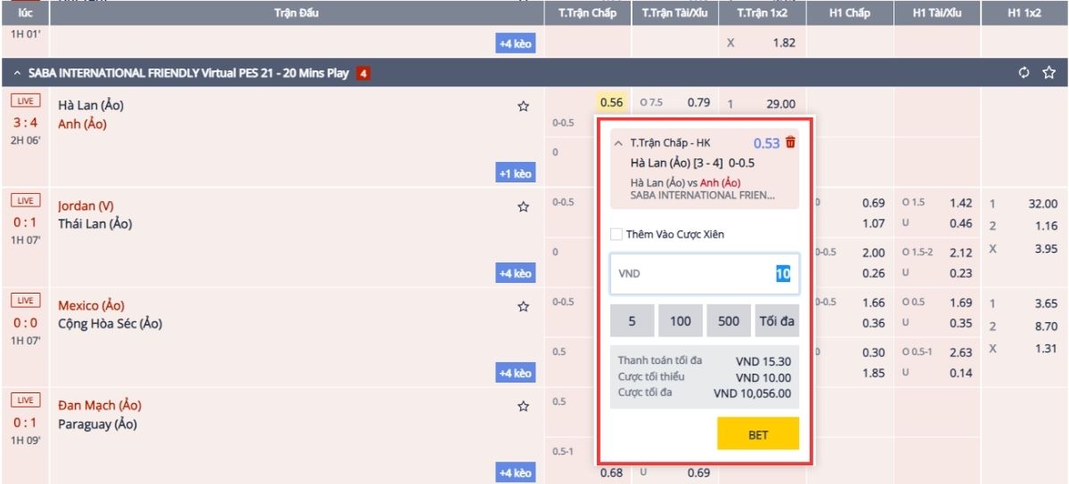 hướng dẫn cách chơi cá cược bóng bàn m88 chi tiết nhất 3 tiến hành đặt cược bóng bàn m88