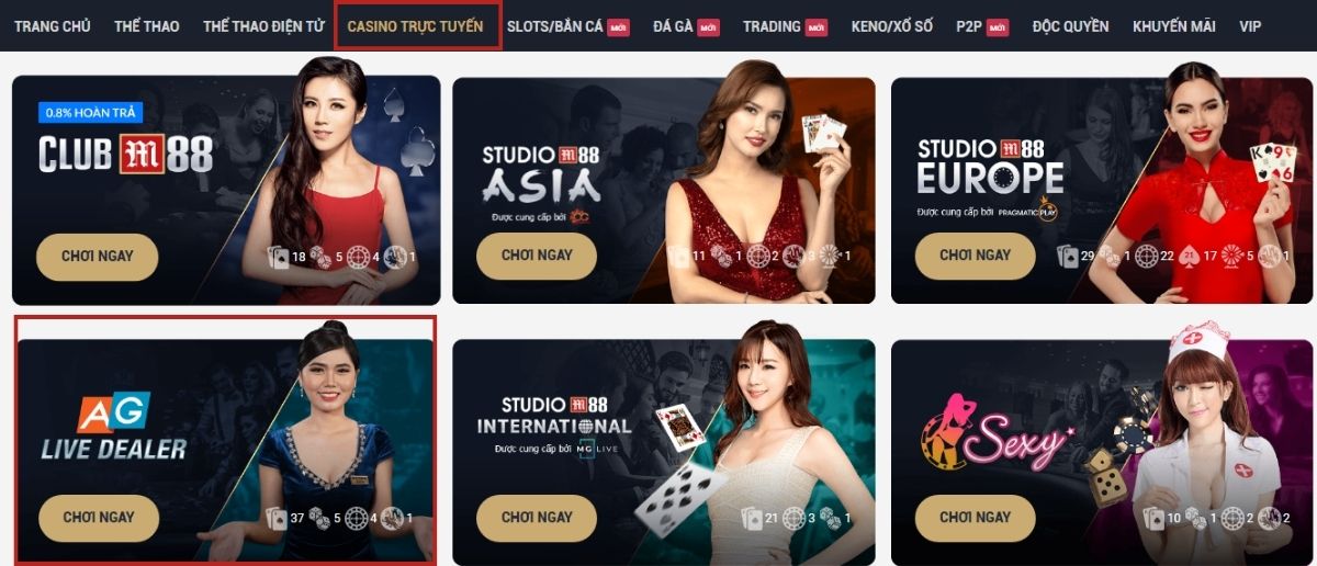 three face m88 - hướng dẫn cách chơi dành cho newbie 1 chọn sảnh chơi three face