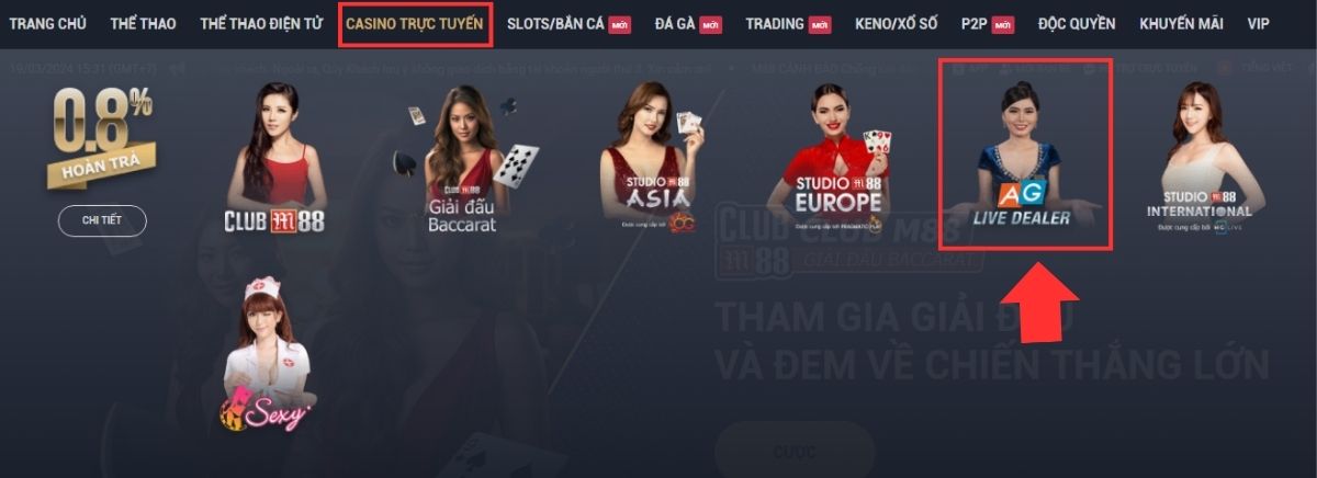 khám phá cách chơi win three cards m88 đầy đủ nhất 1 chọn sảnh chơi win three cards m88